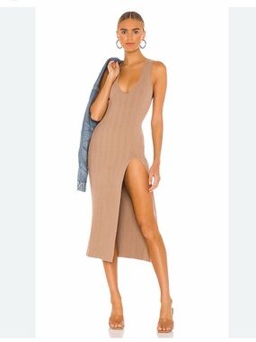 Michael Costello X Revolve | Sleeveless Ribbed Maxi Dress